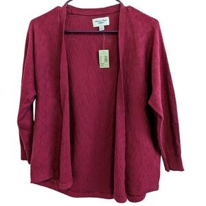 American Eagle Burgundy Open Knit Cardigan Sweater‎ Size Small New with Tags